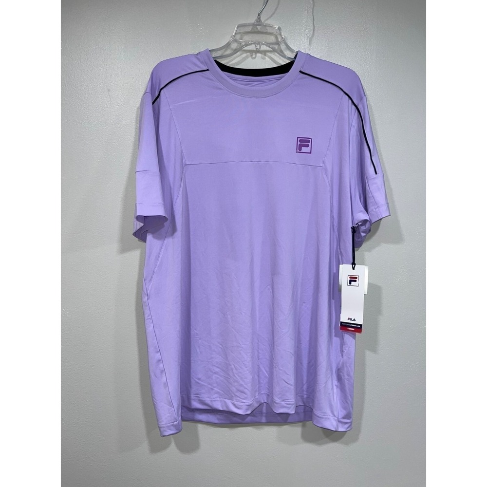 Fila Adrenaline Performance Tennis Men's Shirt Crew Purple Athletic XL NWT 18426